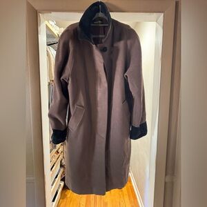 Stylish Brown Wool Coat xxl